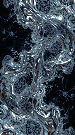 Fractal 3D illustration. Abstract pattern. Fractal art background for creative design. Decoration for wallpaper, desktop, poster, cover booklet. Print for clothes, t-shirt. Creative designの素材