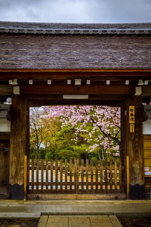 Gate to the Japanese templeのeditorial素材