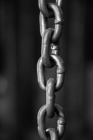 Simple chain in monochromeの写真素材