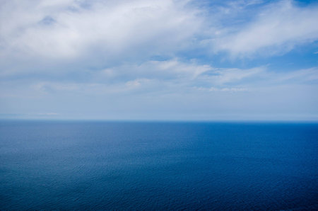 Symmetric seaview from topの写真素材