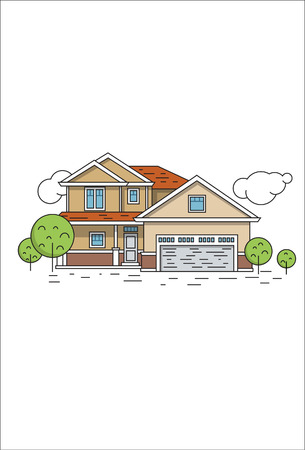 house illustrationのイラスト素材