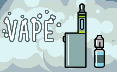 Electronic cigarettes vape vapor vaporizers Vector illustrationのイラスト素材
