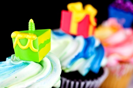 A close up cup cake decorationの写真素材