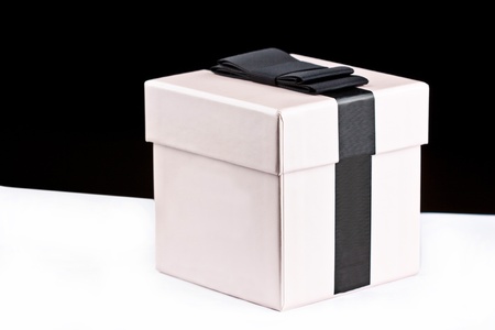 an isolated pink box in the studio の写真素材