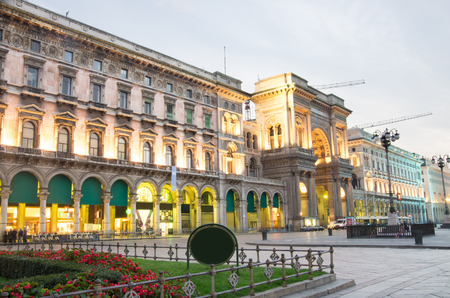 Impressive Vittorio Emanuele gallery in Piazza Duomo,Milanの写真素材
