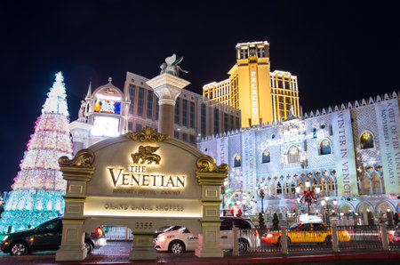 LAS VEGAS - DECEMBER 6  the Venetian hotel and casino on December 6,2013 in Las Vegas The Venetian is of the most luxurious hotels in the world のeditorial素材