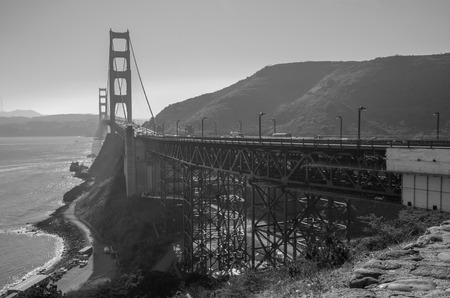 Golden Gate,San Francisco - black and white imageの写真素材