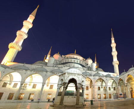 The Blue Mosque by night,Istanbul - Turkeyの写真素材