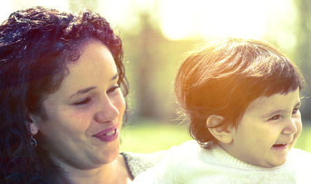 mom and daughterの写真素材