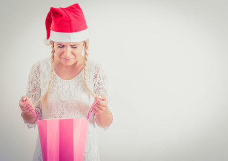 christmas girl aith aisleの写真素材