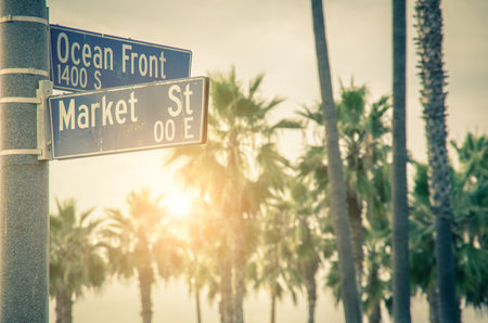 Ocean Front Walk of Venice Beach in Venice, Californiaのeditorial素材