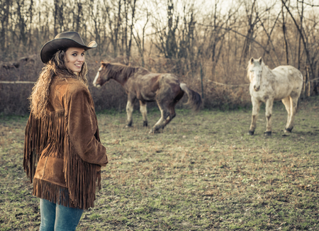 Woman with horses 