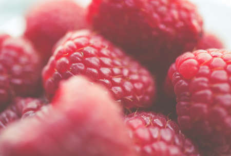 Rasperry close up macro viewの写真素材