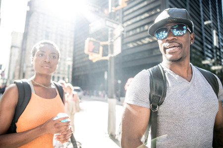 Couple of lovers in New Yorkの写真素材