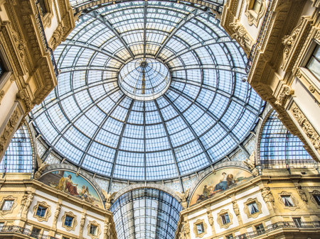 Vittorio Emanuele II Gallery in Milan,Italyのeditorial素材