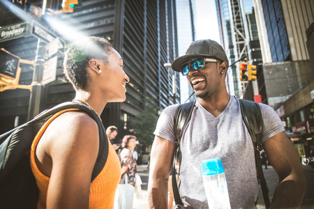 Couple of lovers in New Yorkの写真素材