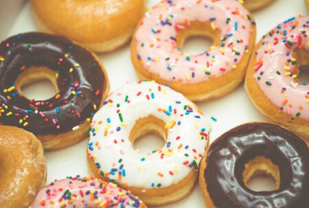 Donuts macro close upの写真素材