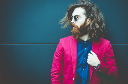 Cool hipster portraitの写真素材