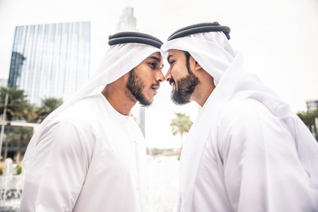 Arabic businessmen in Dubaiの写真素材
