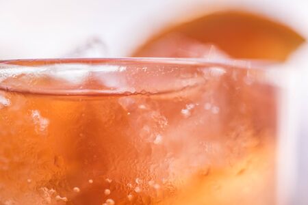 Orange cocktail close up. Studio shotの写真素材
