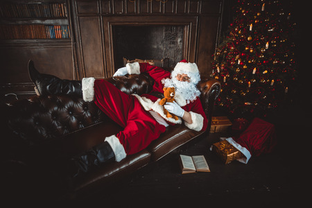 Santa claus portraits and lifestyleの写真素材