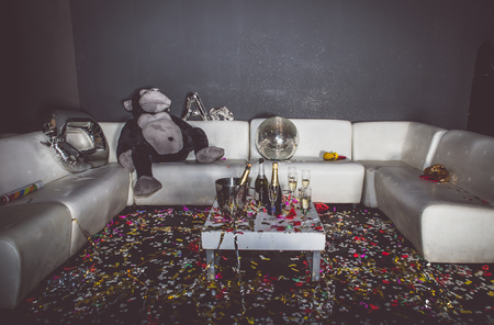 Party people celebrating in the clubの写真素材