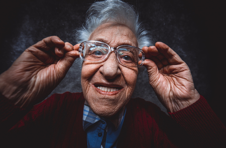 Grandmother portrait set in the studio. Concepts about seniorityの素材 [FY31093799517]