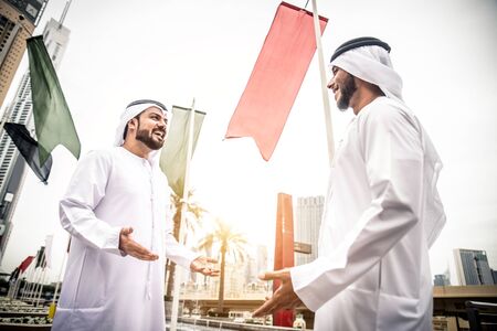Arabic businessmen in Dubaiの写真素材