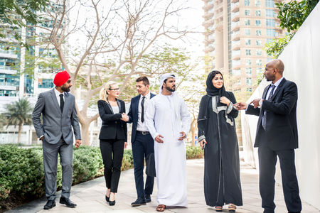 Multicultural business people meeting and talking about business - Multiracial business team meetingの写真素材