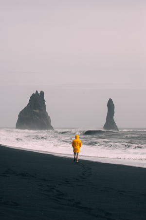 Wanderlust explorer discovering icelandic natural wonders