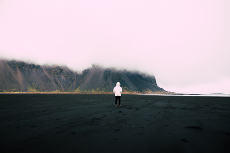 Wanderlust explorer discovering icelandic natural wonders