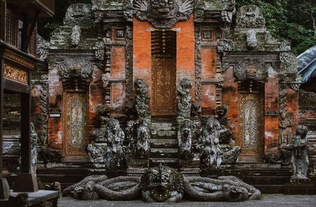 Bali and ubud typical monuments in balinese styleの写真素材