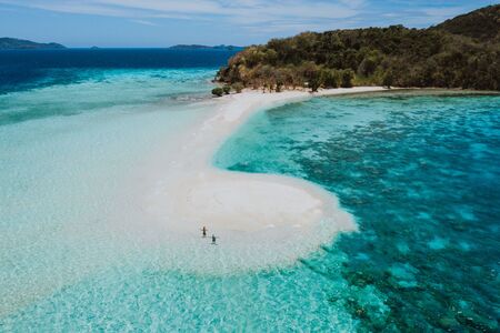 Ditaytayan island in the philippines, coron province. Aerial shot from drone about vacation,travel and tropical placesの写真素材
