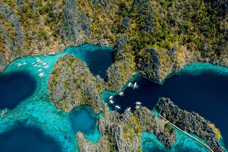 The famous Twin Lagoon in Coron, Philippines