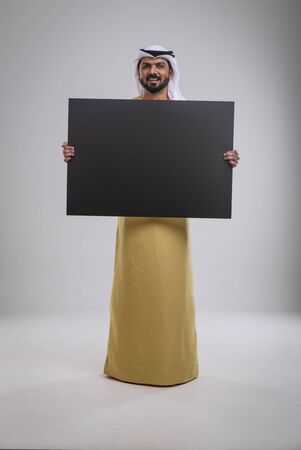 Arabic handsome man studio portraitsの写真素材