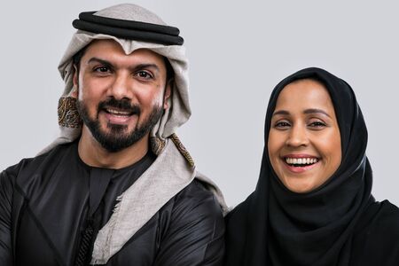 Middle eastern couple portraitsの写真素材