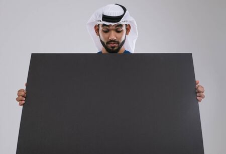Arabic handsome man studio portraitsの写真素材