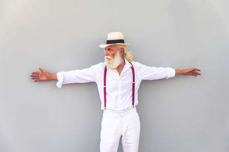 Youthful senior man portrait, concepts about lifestyle and elderly