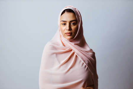 Beautiful girl posing in studio for a body positivity photo session