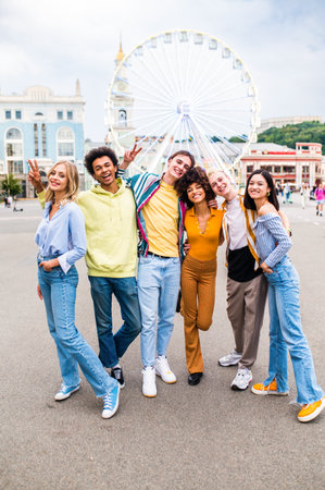 Multiracial young people together meeting and social gathering - Group of friends with mixed races...
