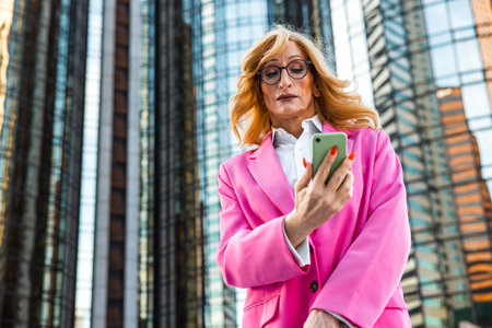 Transgender business woman lifestyle moments in downtown, Los Angeles. Lgbt woman going to work at the office. Representation of equality and working rights for the lgbtq+ community.の写真素材