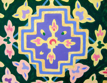 Thailand drawings wall paint patternの写真素材