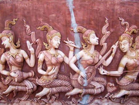 Statue of girls literature thailandの写真素材