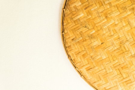 Bamboo threshing circle made in Thailand  Keep the foodstuffs and general useの写真素材