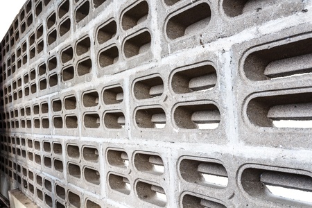 Concrete Block Wall, a part of garageの写真素材