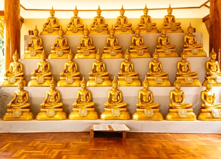 Buddha statue in Thai templeの写真素材