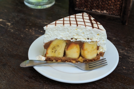 Let's eat a piece of banoffee cakeの写真素材