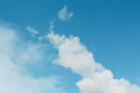 Blue sky with white cloudの写真素材