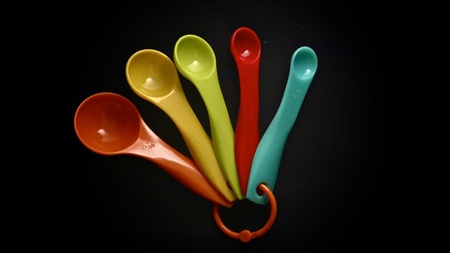 Children's feeding setの写真素材