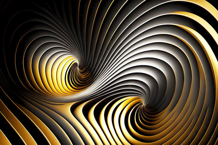 shining gold and black waves pattern